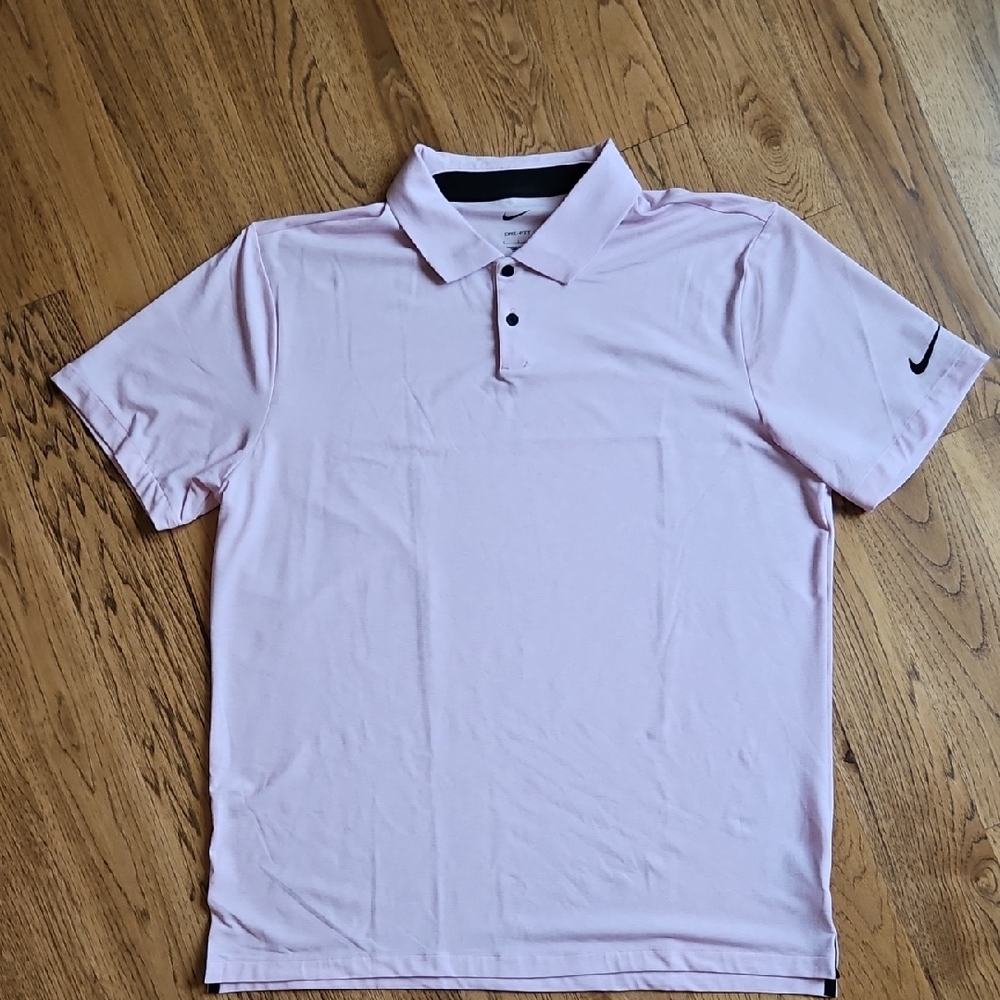 Nike Men's Light Pink Polo Shirt